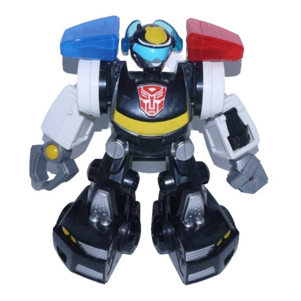 PLAYSKOOL Rescue Bots Police robot transformer 9" tall as shown HASBRO 2010